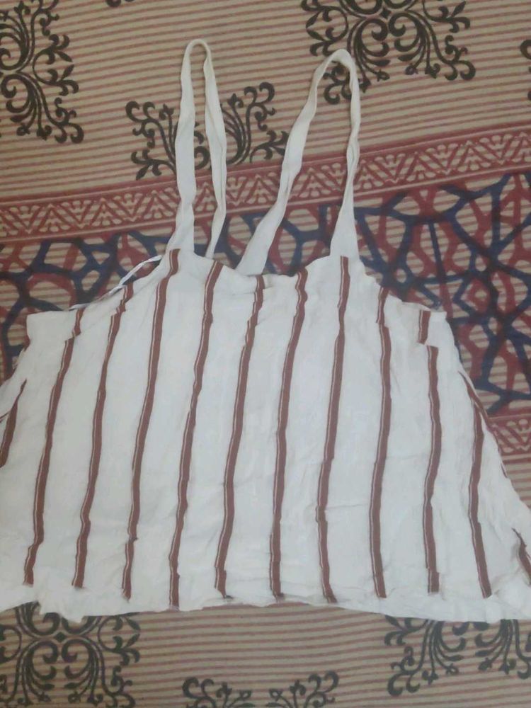 Striped White Tank Top