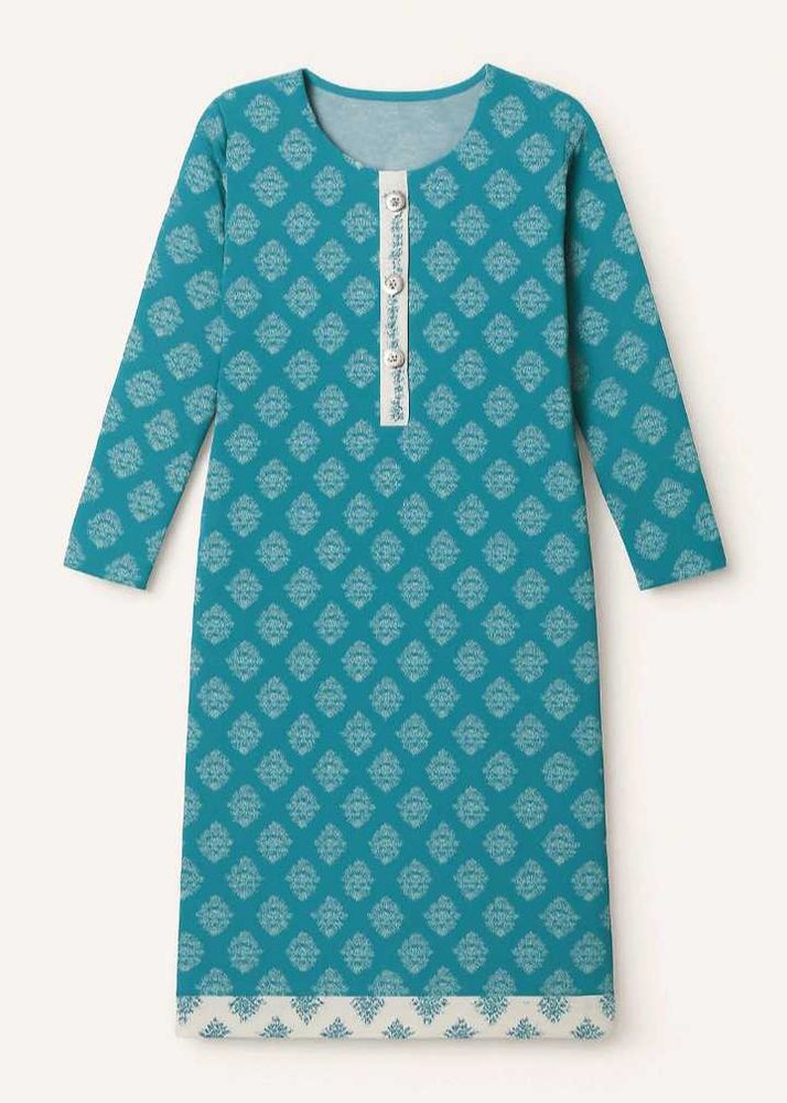Blue Floral Print Kurti