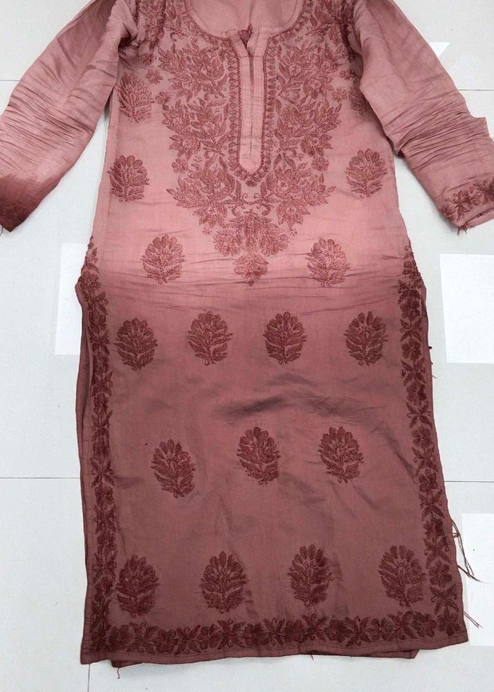 Brown Lakhnavi Kurti