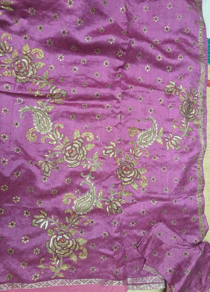 Purple festivewear Saree