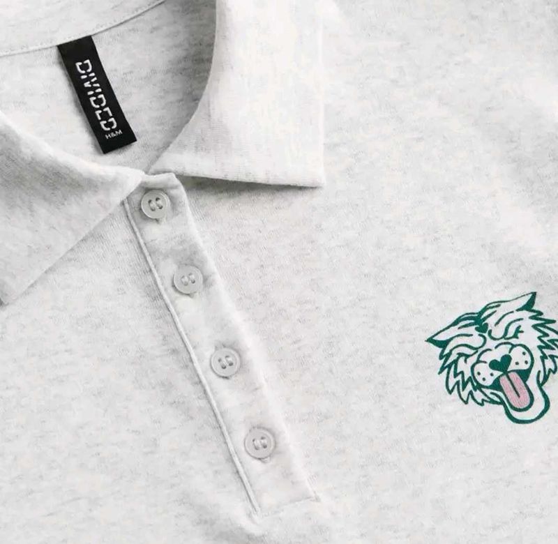 H&amp;M Cropped Polo Shirt