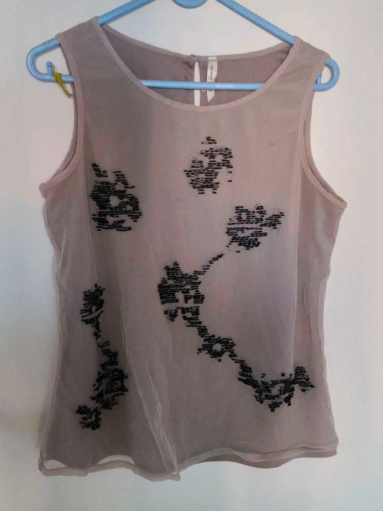 Grey Design Top