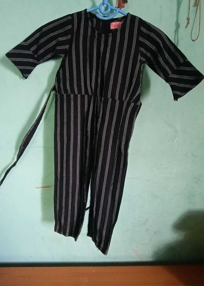 Striped Black Jumpsuit