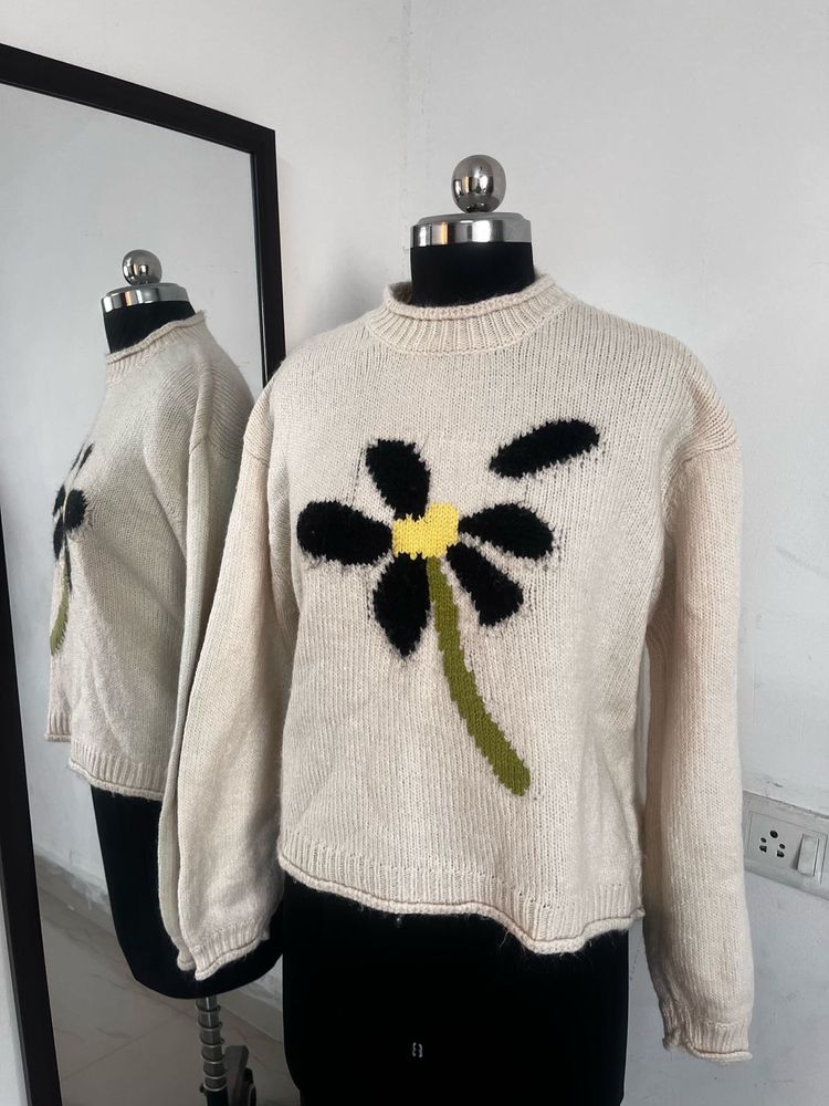 Floral Knit Sweater