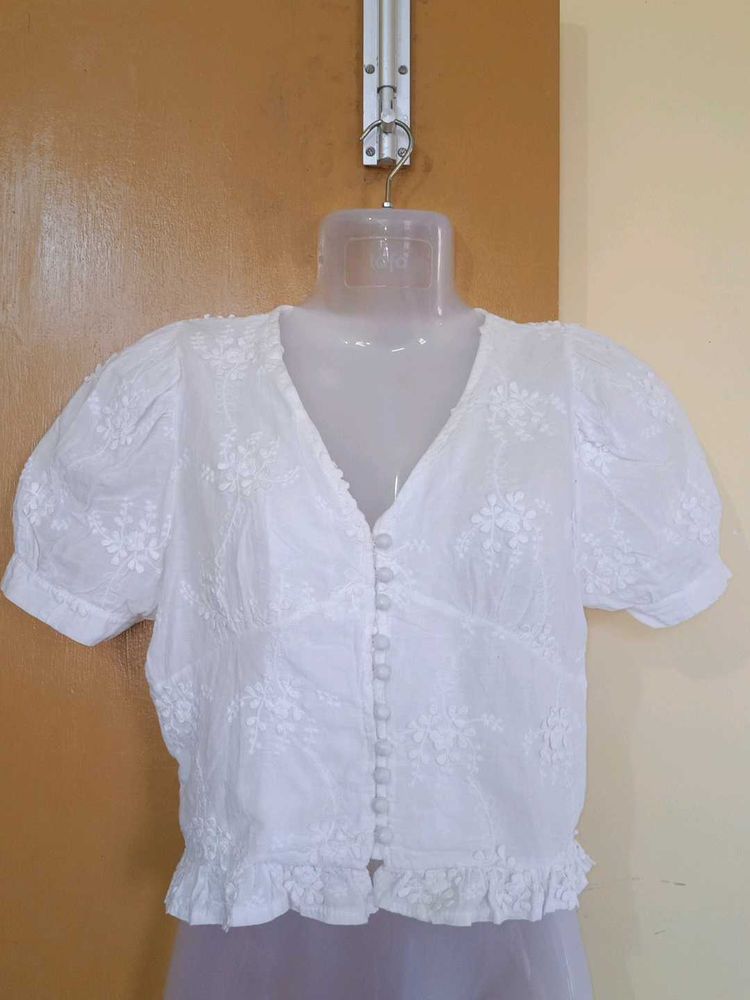 white formal top