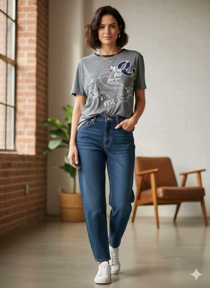 Graphic Print Tee &amp; Jeans