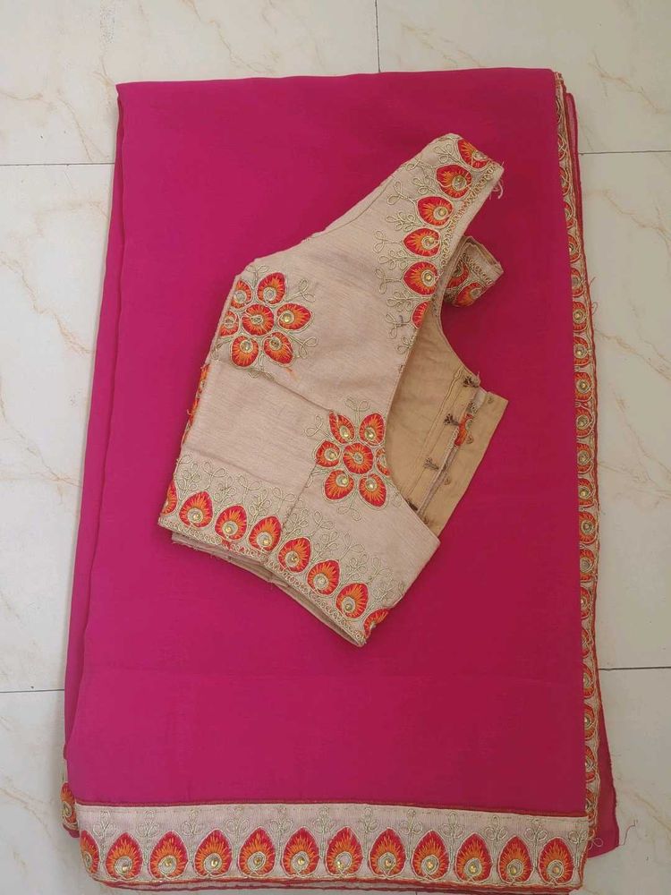 Elegant Pink Saree