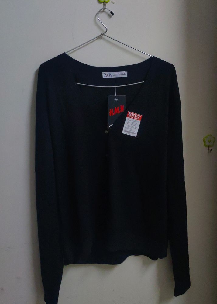 Zara Brand New Black Shrug Cm Semi Winter Cardigan