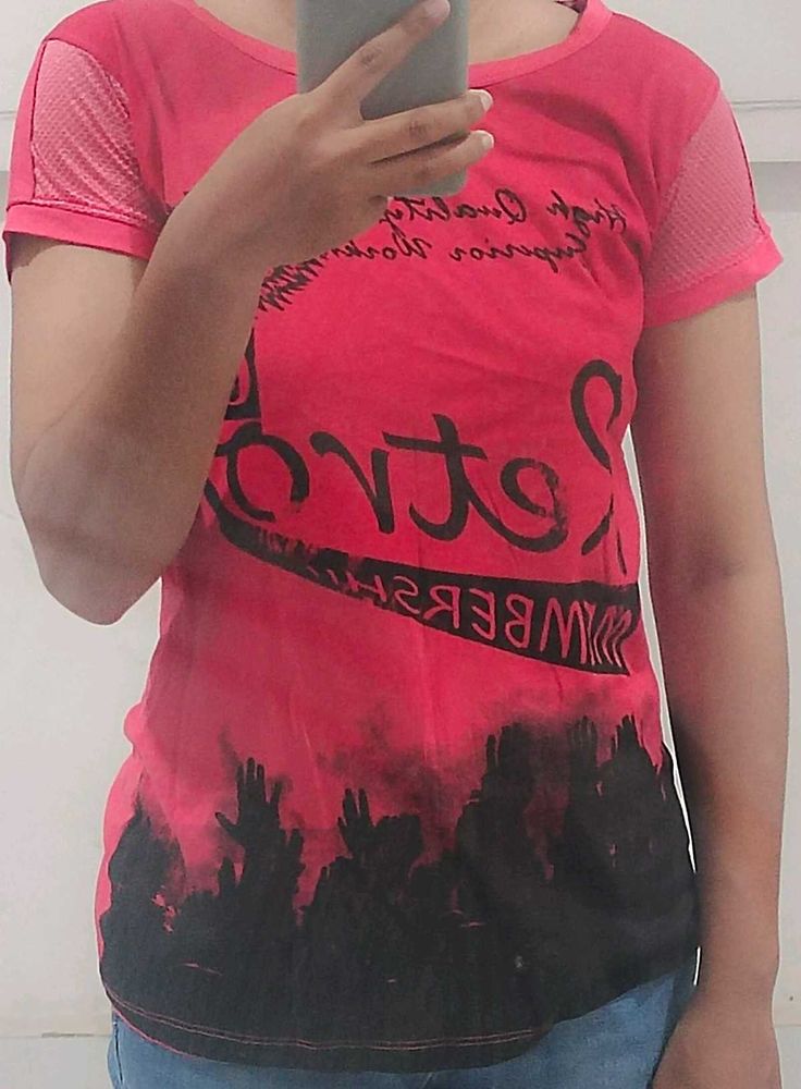 Stylish Pink Graphic Tee