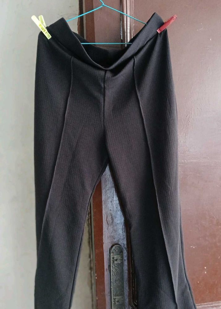 Black Straight Leg Trousers
