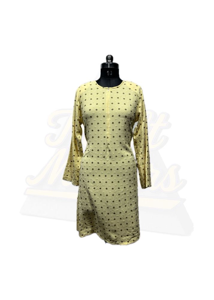 Elegant Yellow Printed Kurti