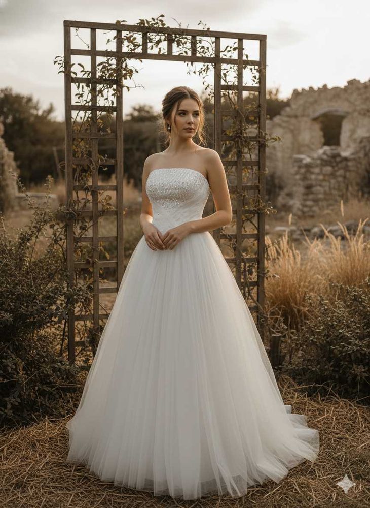 embellished white gown