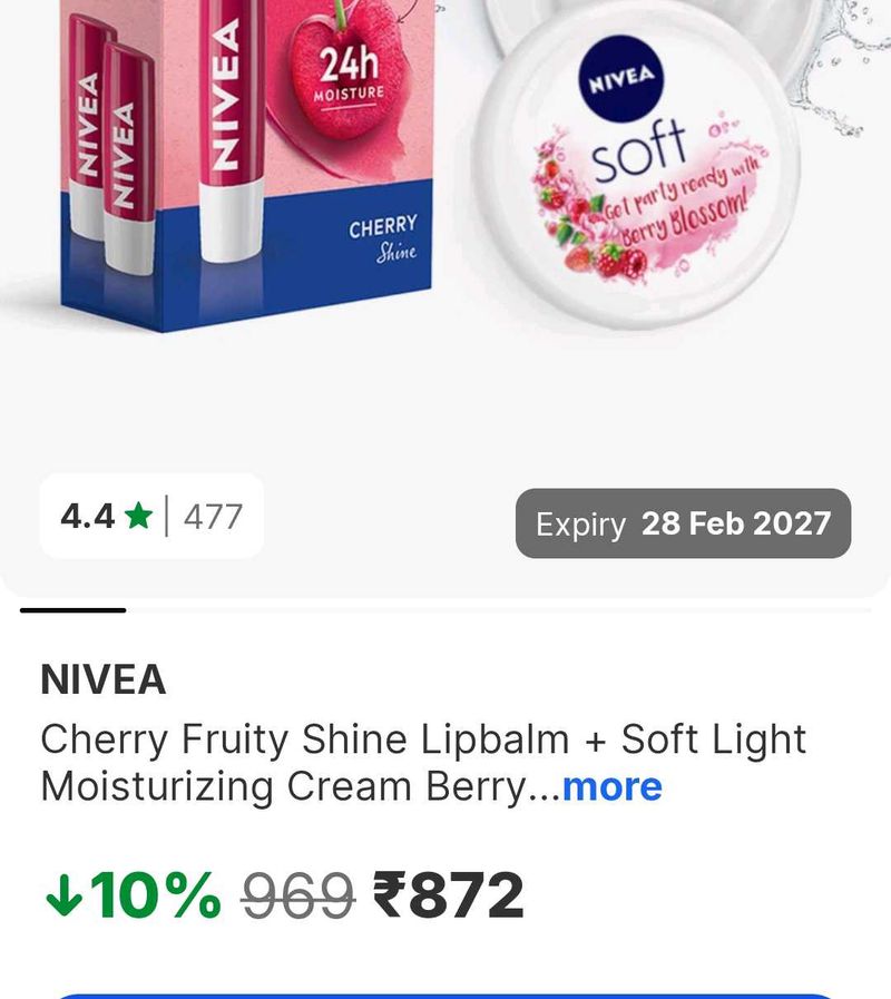 Nivea Lipbalm &amp; Cream Set