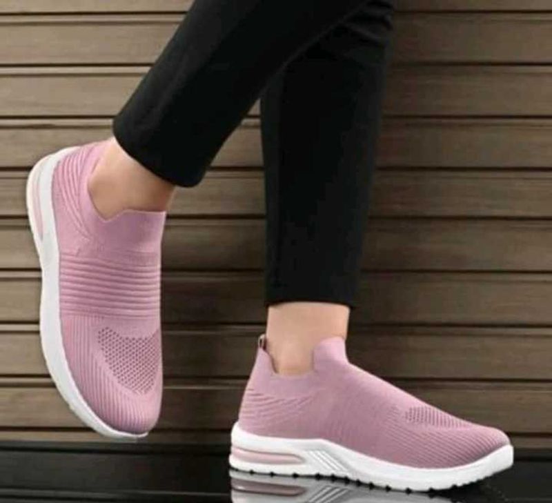 Comfortable Pink Slip-On Sneakers
