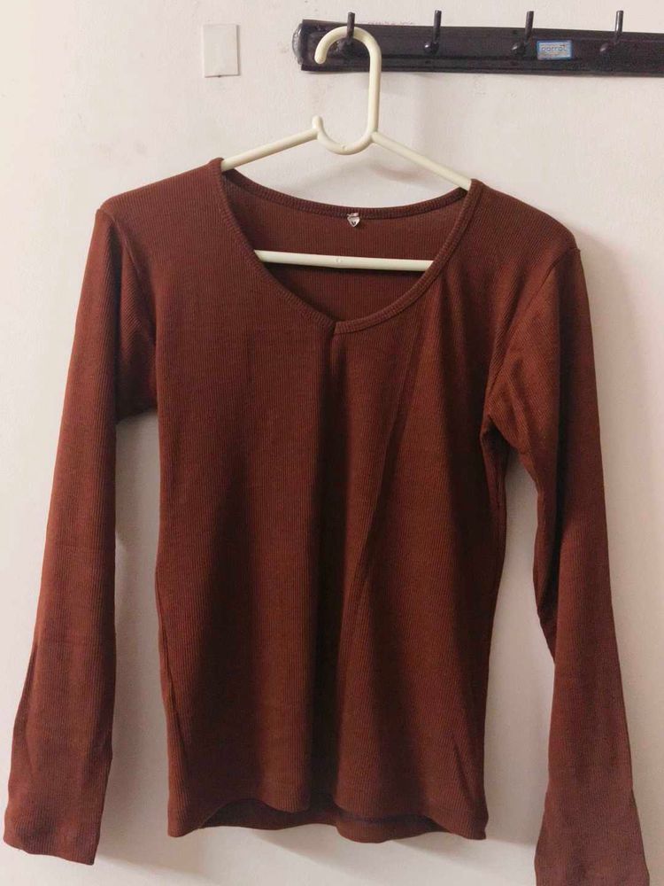 Brown and Maroon Long Sleeve T-Shirt for combo