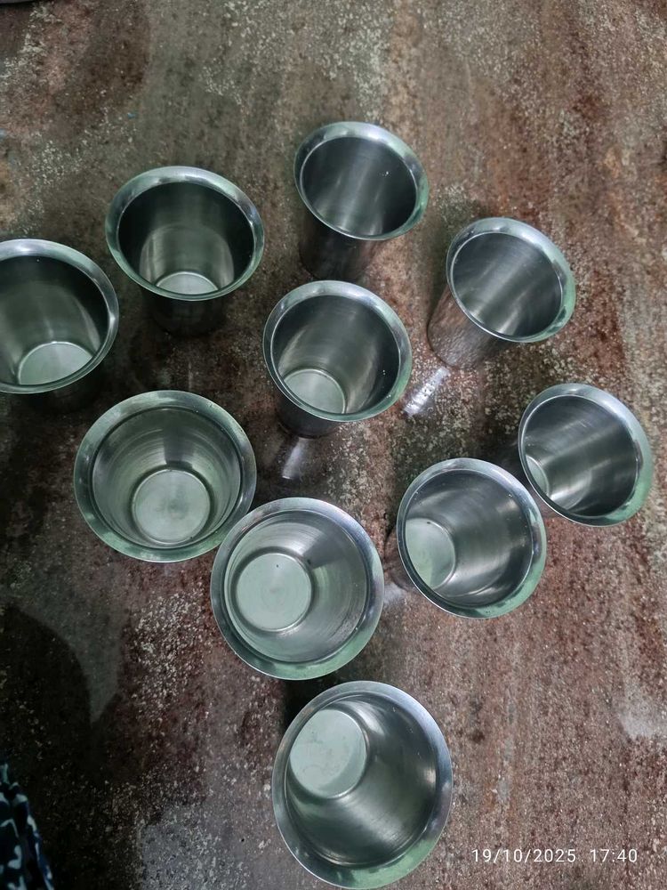 Each Glass At ₹70 Stainless Steel Glasses