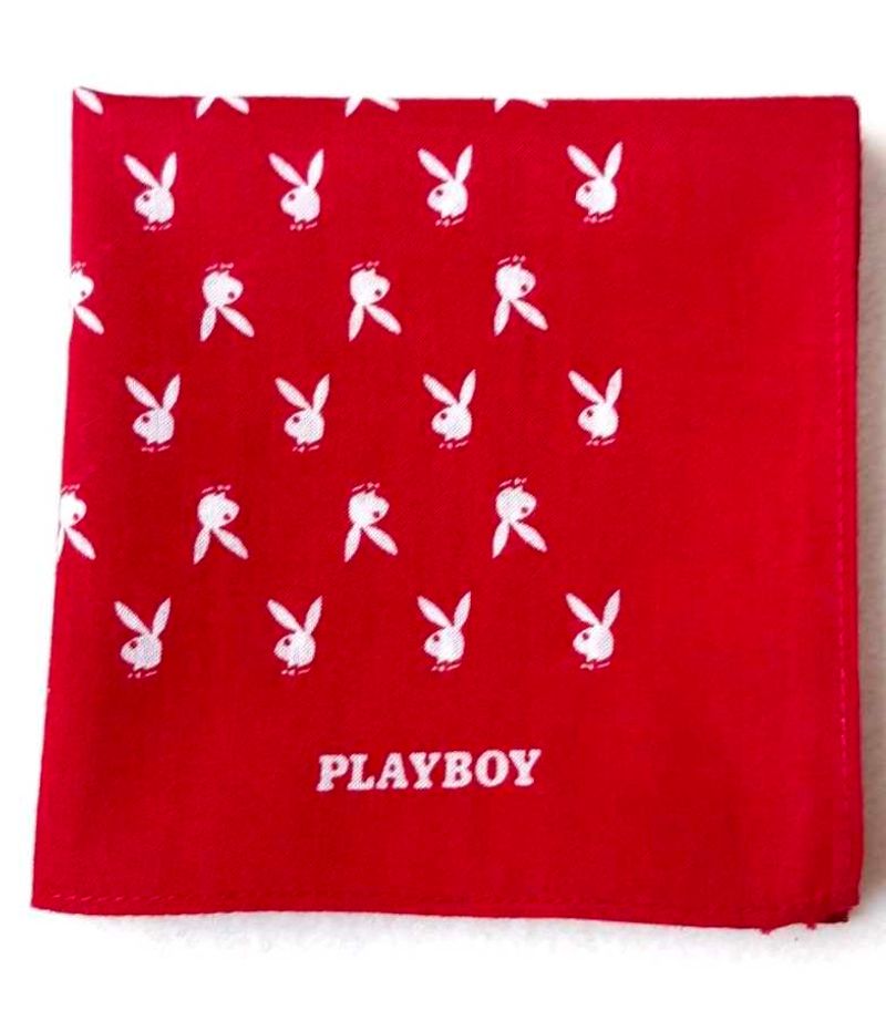 Playboy Red  Handkerchief Handy Bandana