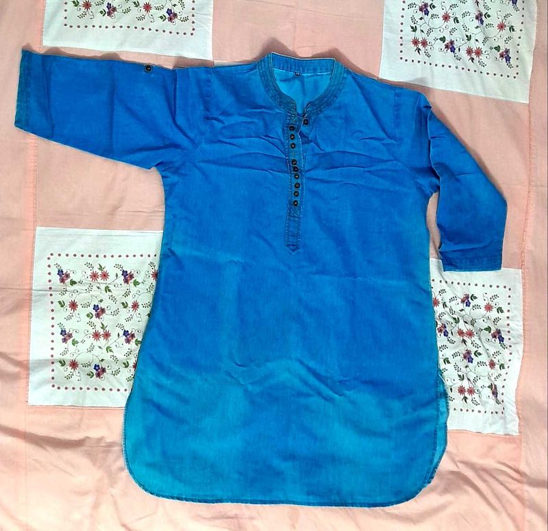 Blue Denim Top/Kurta