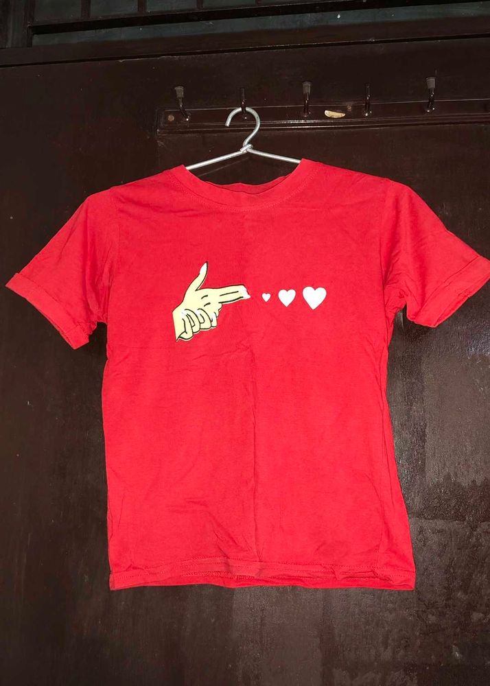 Red Graphic Print T-Shirt