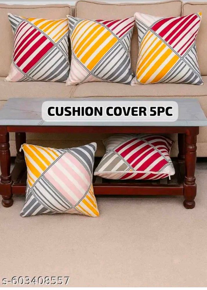 Striped Cushion Covers - Set of 5