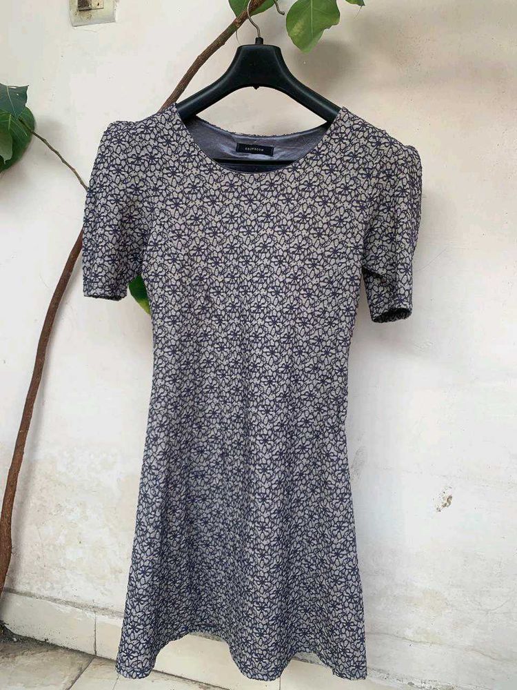 Floral Pattern Short Sleeve Dress
