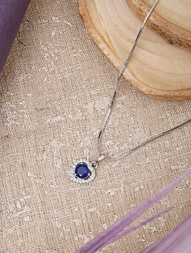 Blue Stone Chain Pendent (New)