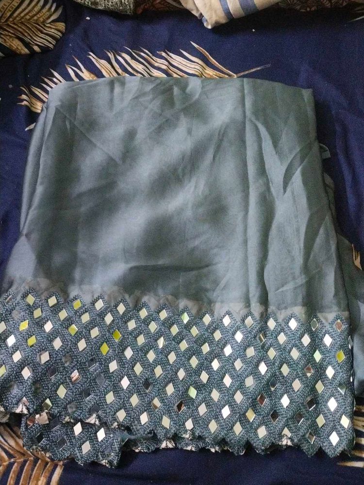 Mirror Work saree