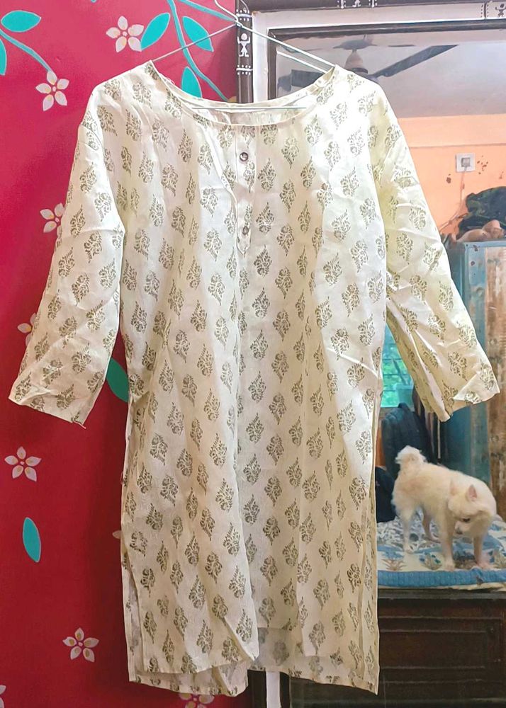 Cream Cotton Kurta