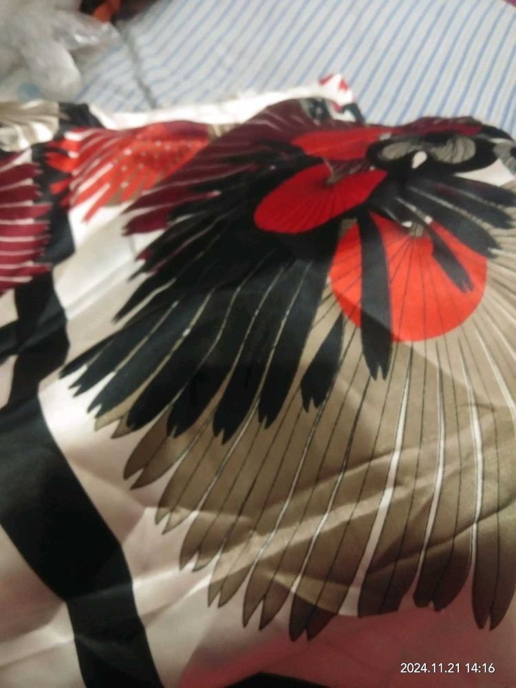 Abstract Bird Print Fabric