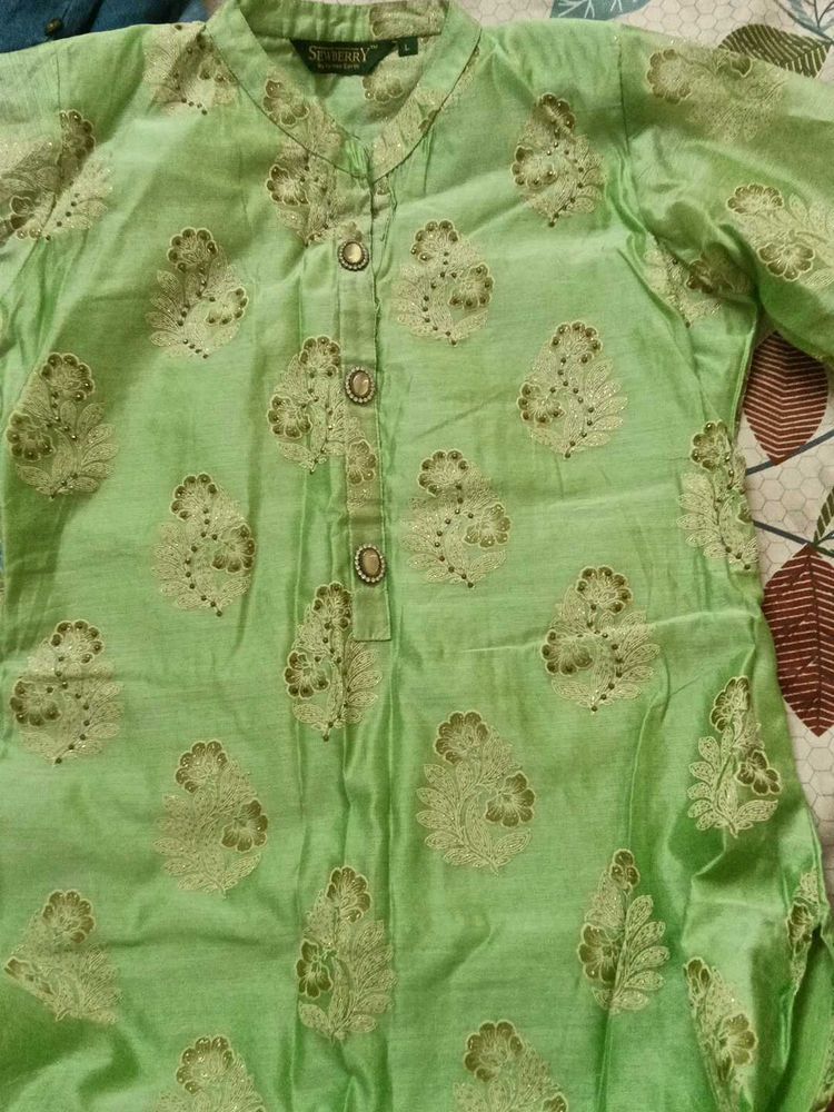 New Beautiful Kurta With Denim Shirt
