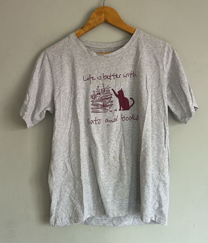 Cats and Books Tee
