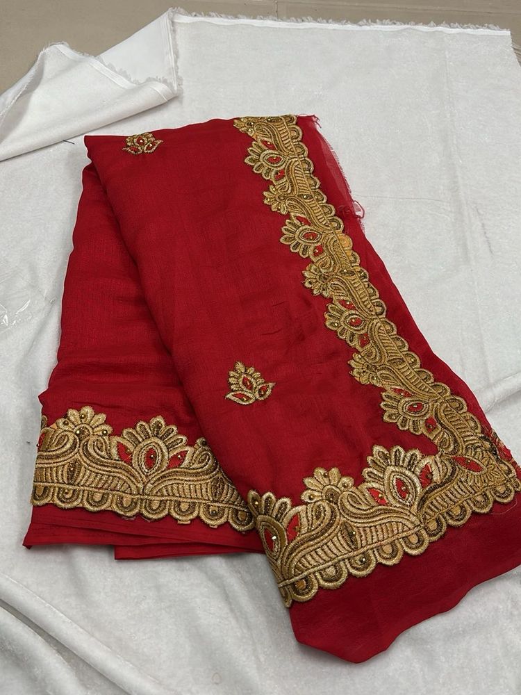 Elegant Red Saree