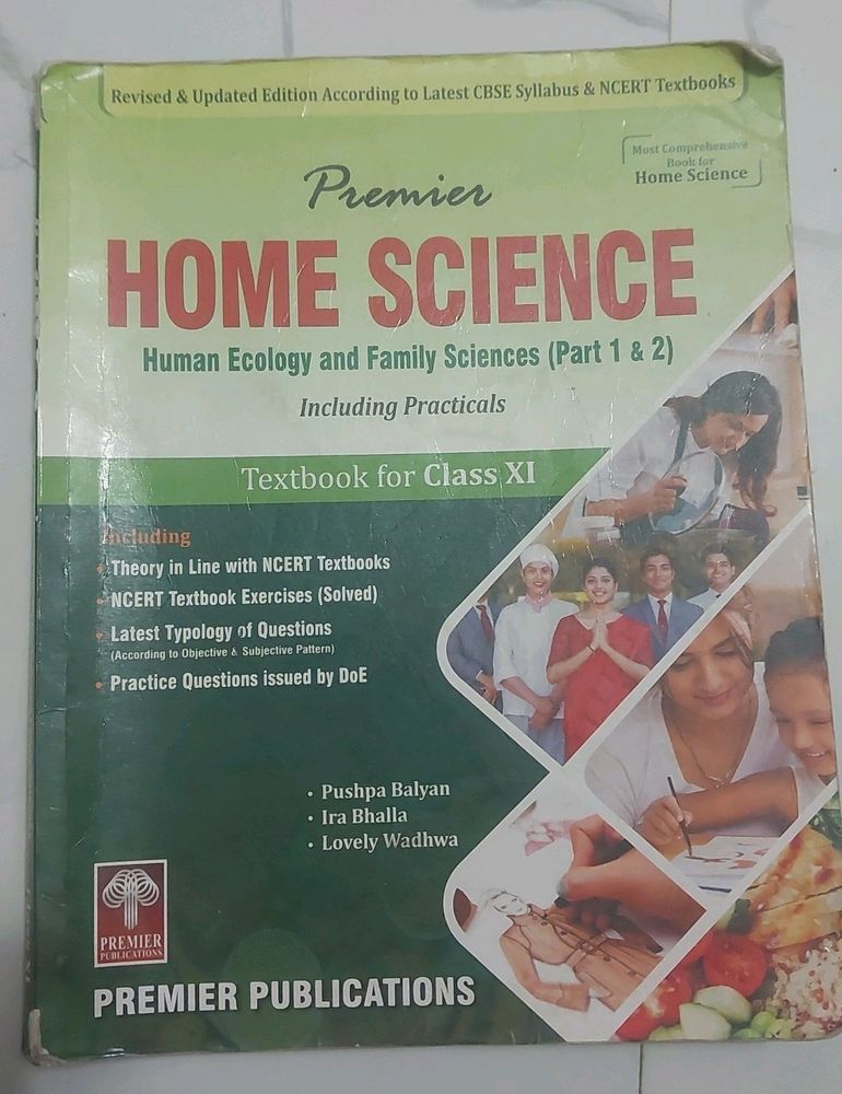 Premier Home Science Class 11th Book