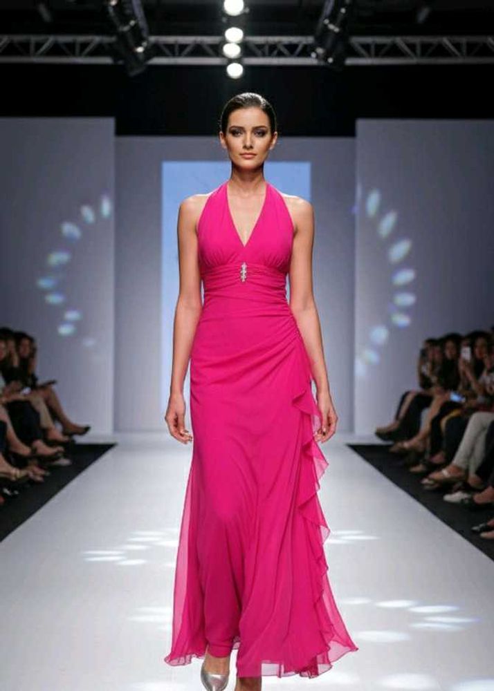 Betsy And Adam By Linda Berlin Pink Halter Neck Be