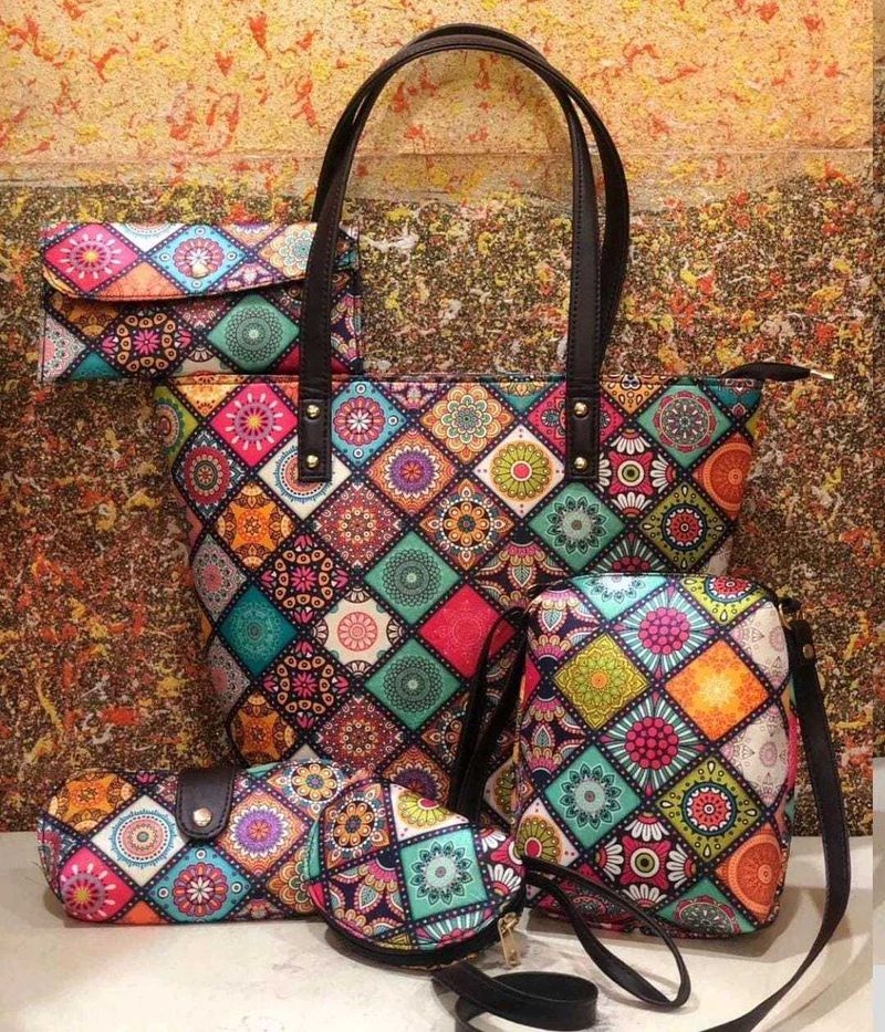 Colorful Handbag Set