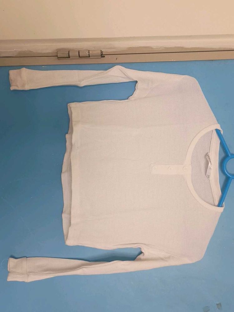 White Long Sleeve Top
