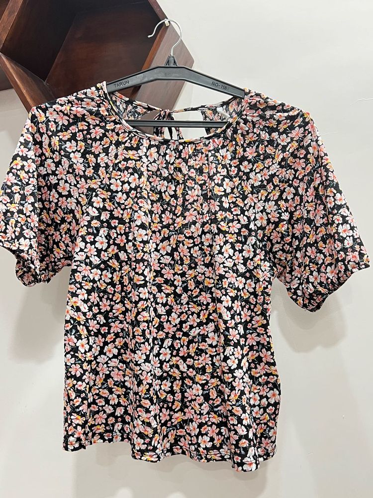 Only Brand Floral crop top