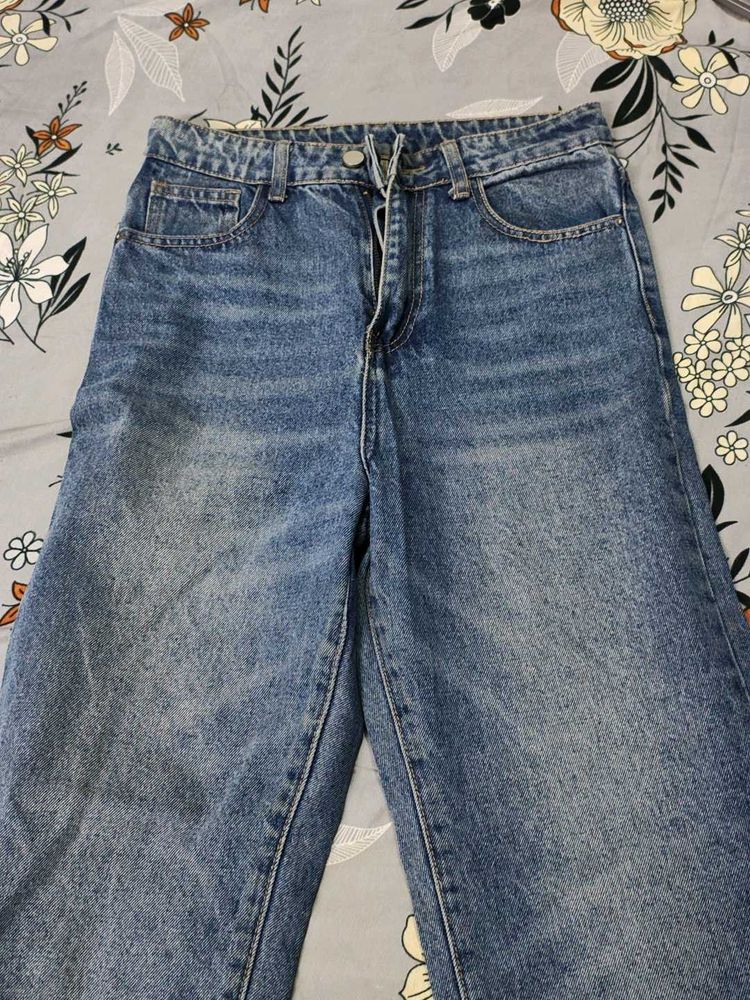 Wide Leg Denim Jeans