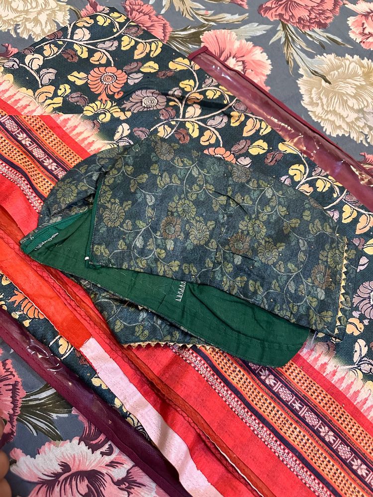 Floral Print Saree with Blouse