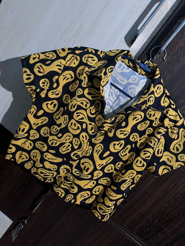 Smiley Face Print Shirt