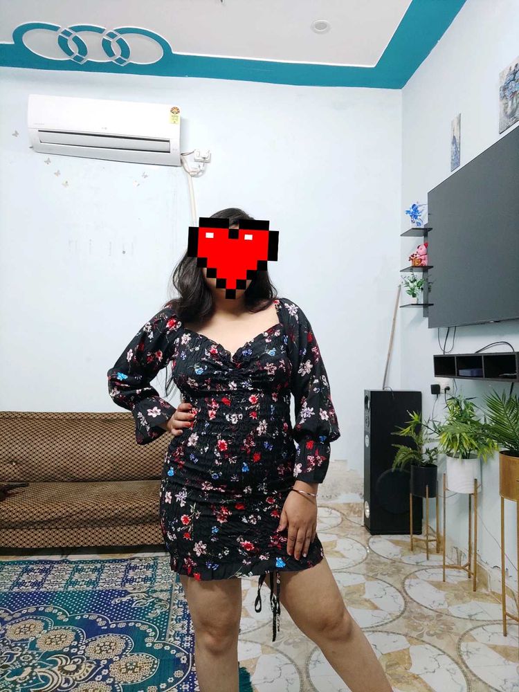 Floral Print Mini Dress(32 To 34 Bust)