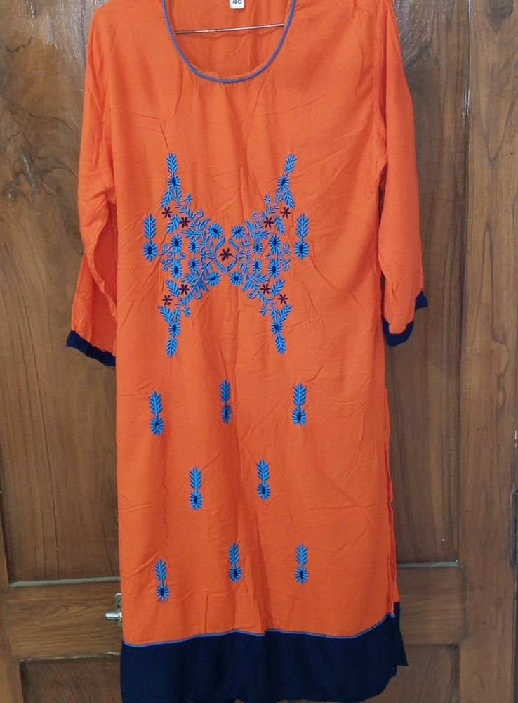 Embroidered Kurta Set🧡💙