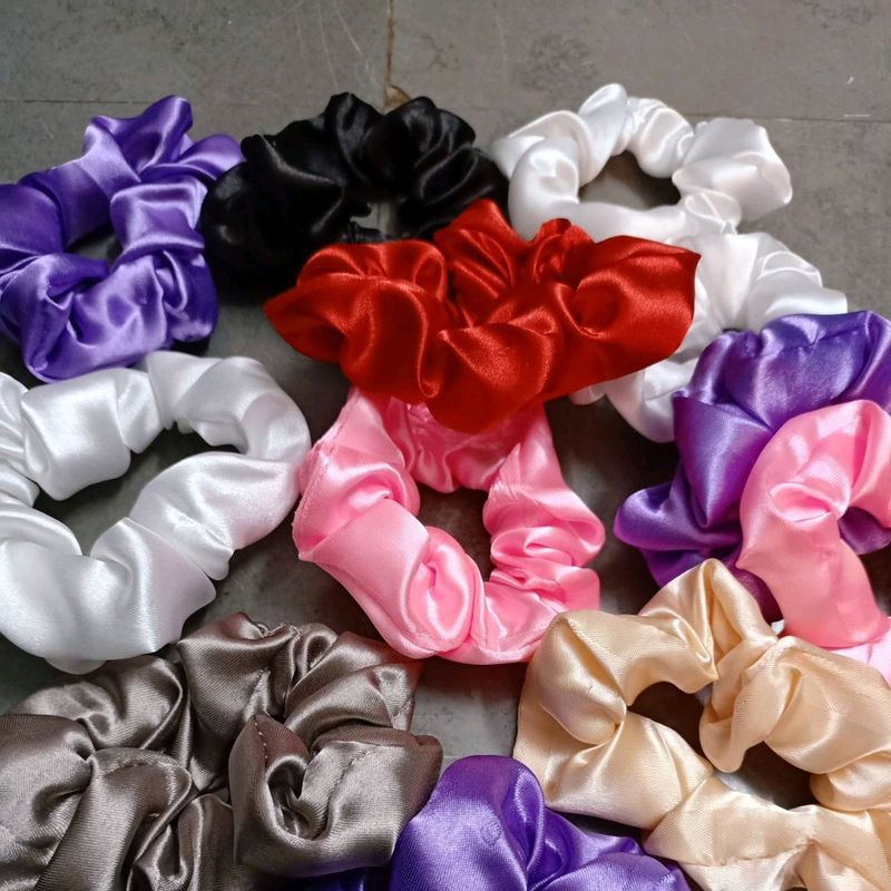Satin scrunchies of your choice colour