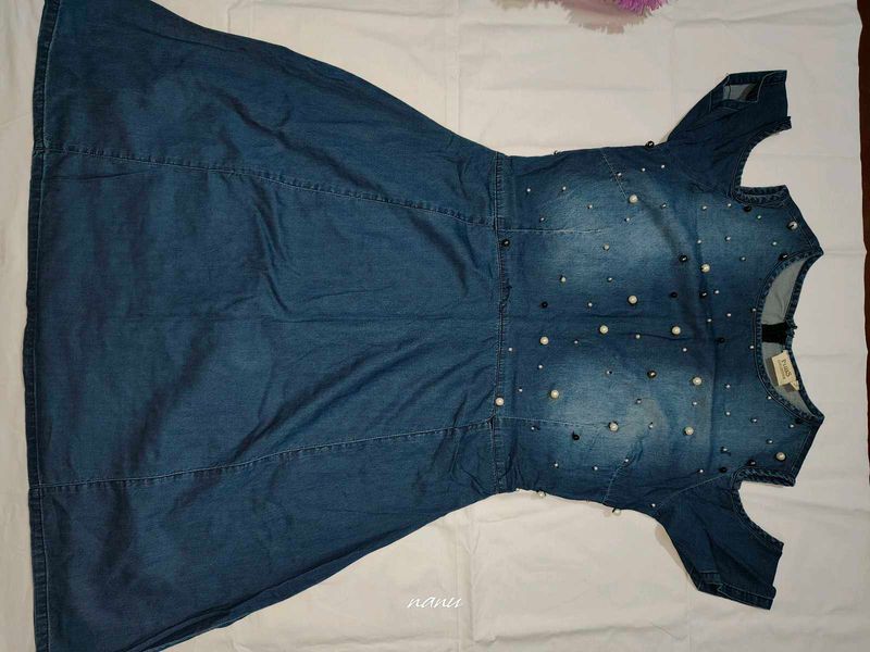 Denim Pearl Dress