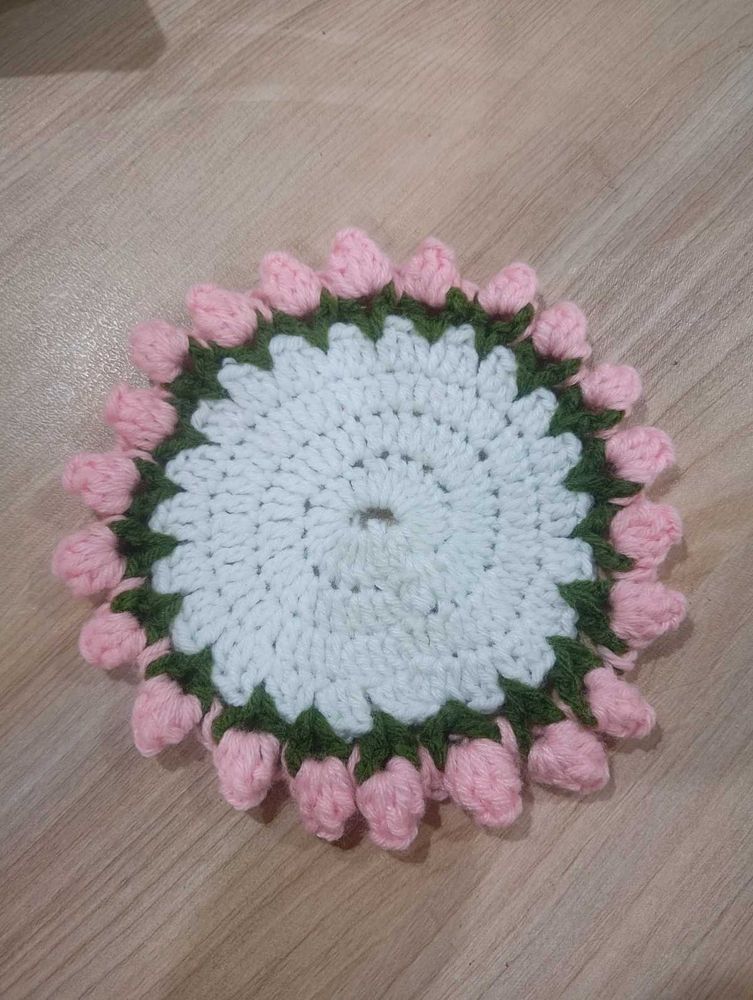 Handmade Crochet Flower Coaster