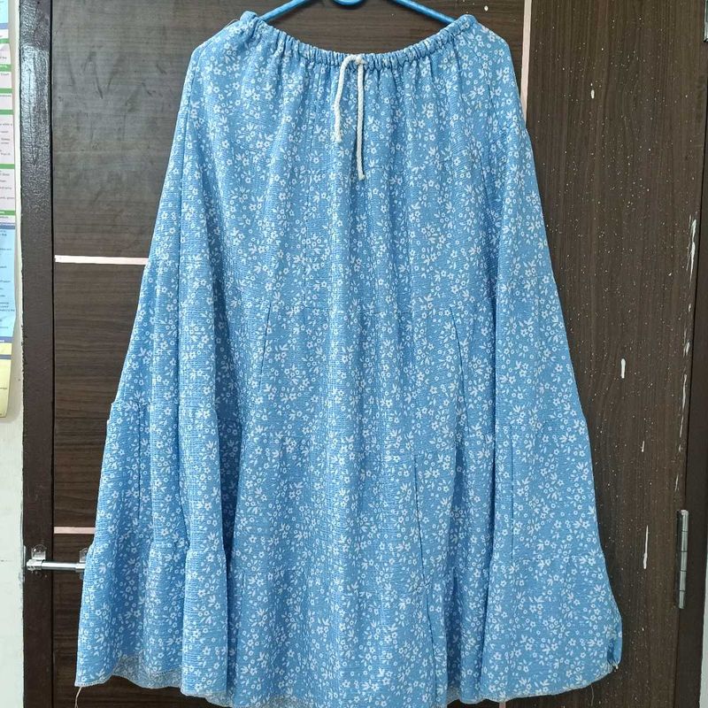 Floral Blue Skirt