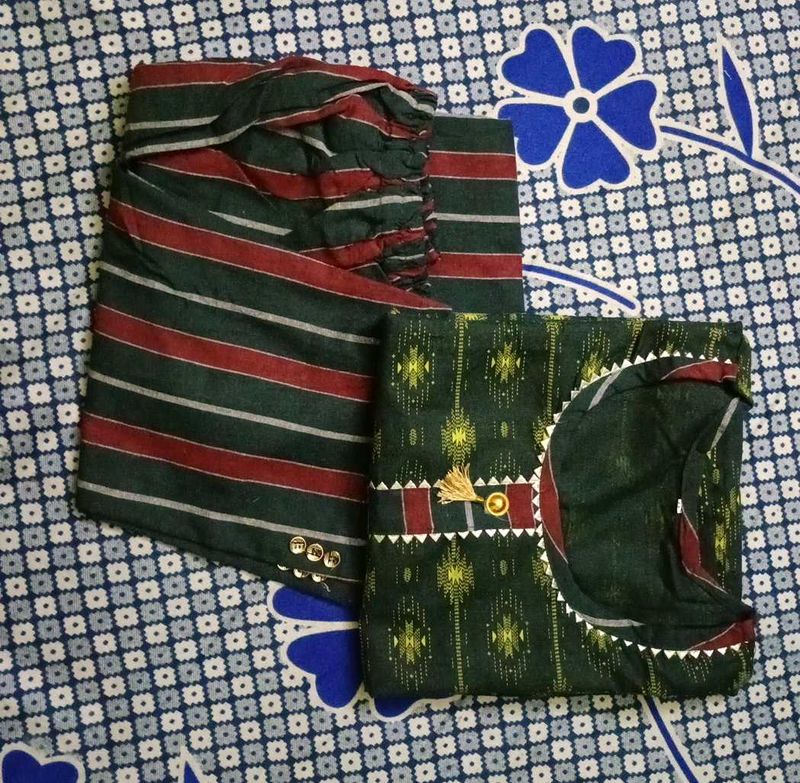 Green Kurti With Pant