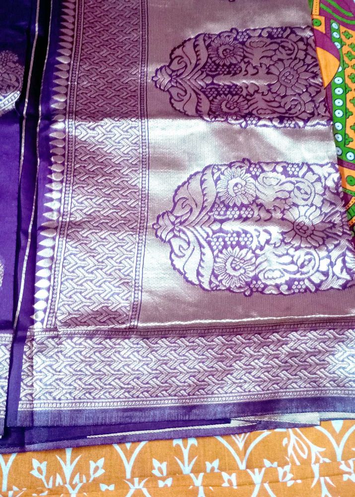 Elegant Purple  new Banarasi Saree
