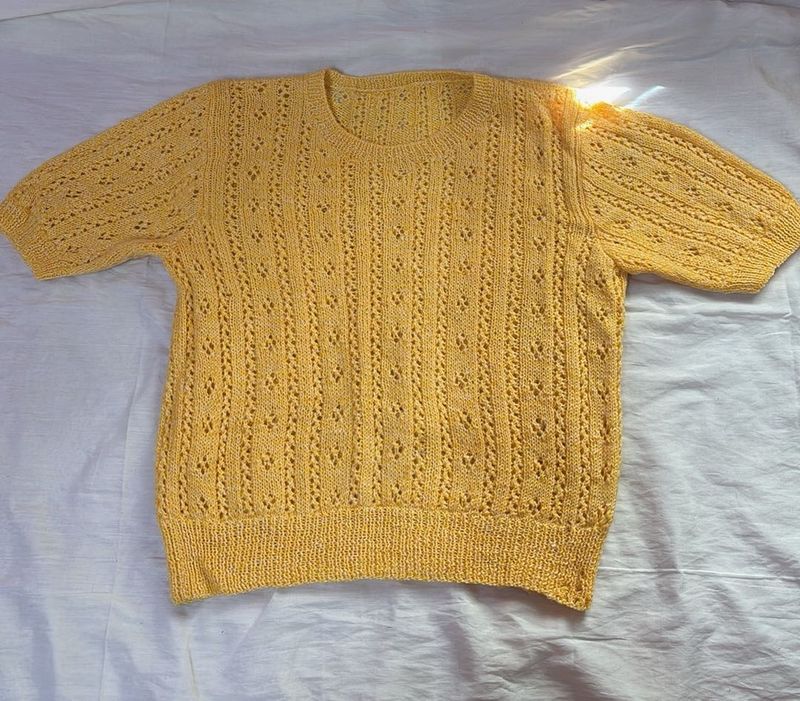 Yellow Knit Top