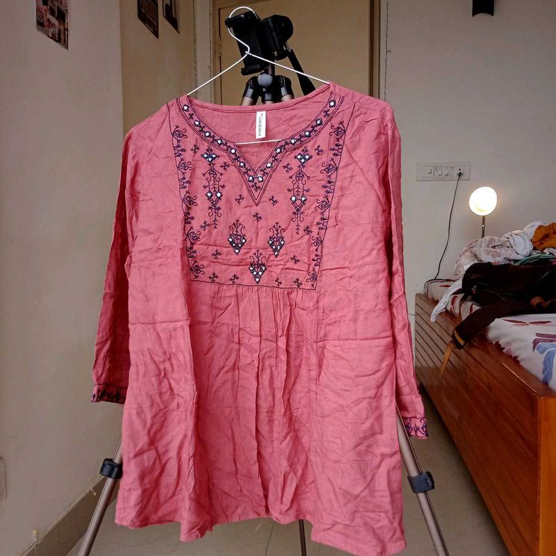 Embroidered Tunic Top
